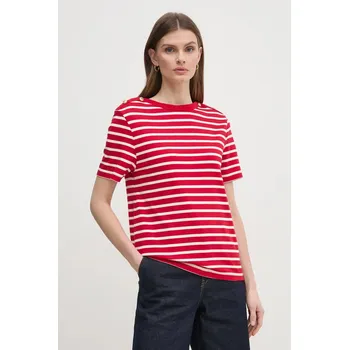 Pánské tričko Bavlněné tričko Tommy Hilfiger červená barva, WW0WW42907 33A, vel. XS