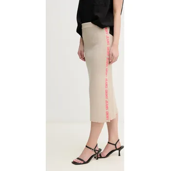 Dámská sukně Sukně Dkny béžová barva, midi, pouzdrová DJ4R0117 80X, vel. M