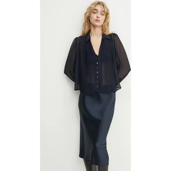 Dámská košile Košile Morgan CPLIA dámská, tmavomodrá barva, regular, s klasickým límcem, CPLIA 59X, vel. 38