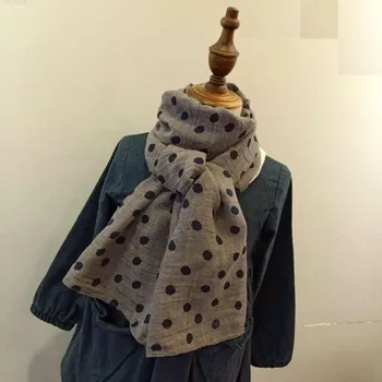 Šála Dětská šála s puntíky A396 šedá