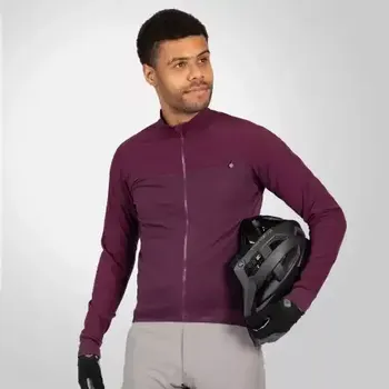 cyklistický dres Endura GV500 pánský dres dlouhý rukáv Lilac vel. M