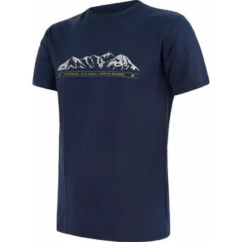 Pánské tričko Sensor Merino pánské triko Mountains Deep Blue M