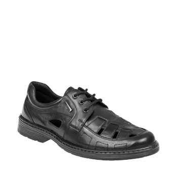 Pánské polobotky Obuv polobotka pánská LEON H20056 Barva: Černá, Velikost: 48