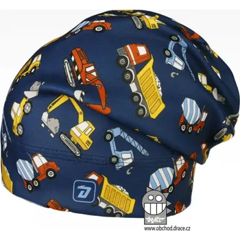Čepice Flísová čepice Dráče - Yetti 01, modrá, stavební stroje Barva: Modrá, Velikost: 50-52