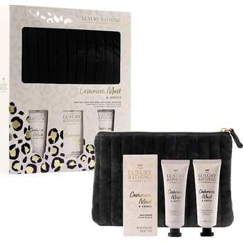 Kosmetická sada Grace Cole Kašmír, Mošus & Ambra, dárkový set s kosmetickou taštičkou, 4dílný CNA2520006