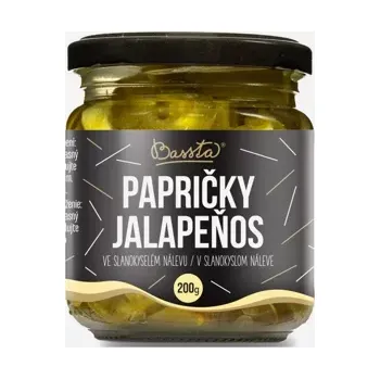 konzervovaná ryba Bassta Jalapeňo papričky krájené sklo 200 g