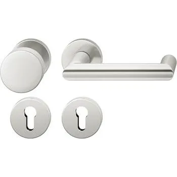 Stavební výplň FSB sada klika-koule 72 1016 AGL na rozetě PZ, pravá, stříbrný elox