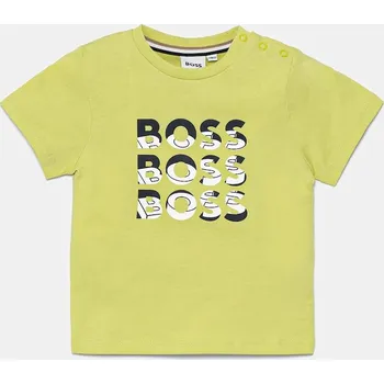 Chlapecké oblečení Bavlněné dětské tričko BOSS J52113.86.94 zelená 71X, vel. 86