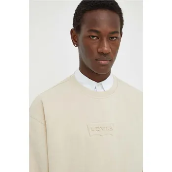 Pánská mikina Bavlněná mikina Levi's pánská, béžová barva, s potiskem 38712 12X, vel. S