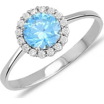 Prsten Lillian Vassago Prsten s barevnými a čirými zirkony, bílé zlato LLV11-SGR003W Velikost prstenu: 50