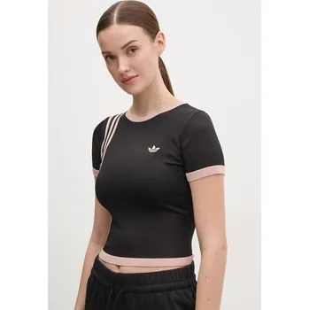 Pánské oblečení Tričko adidas Originals KNITTED 3S TEE JJ0960 černá 99X, vel. L