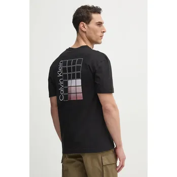 Bavlněné tričko Calvin Klein K10K114164 černá 99X, vel. XL