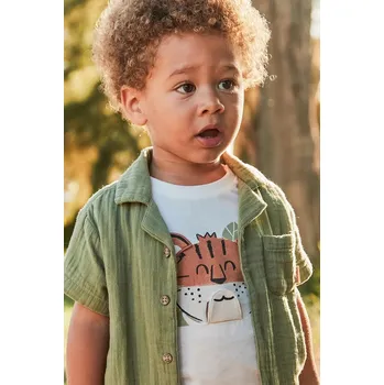 Dětské bavlněné tričko Mayoral 1055.3C.Baby.PPYA béžová 01X, vel. 80