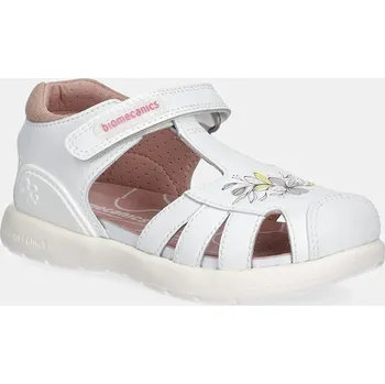 Dívčí sandály Dětské kožené sandály Biomecanics bílá barva, 252232 252232.24.27 00X, EUR 24