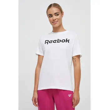 Bavlněné tričko Reebok bílá barva, 100073077 00X, vel. S