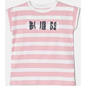 Dětské tričko Guess růžová barva, K5RI20 K9NF4 K5RI20.K9NF4.PPYA 30X, vel. 118-122