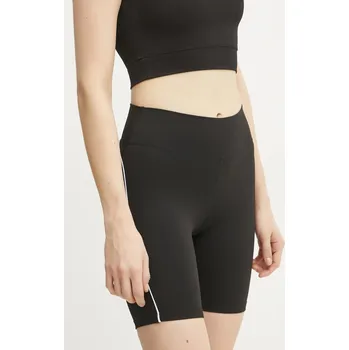 Dámské kraťasy Kraťasy PLEIN SPORT dámské, černá barva, hladké, high waist, SAEC WJT2036 STE003N SAEC.WJT2036.STE003N 99X, vel. XL