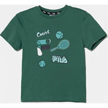 Chlapecké oblečení Dětské bavlněné tričko Fila LOPAR FAK0408 zelená 76X, vel. 98-104