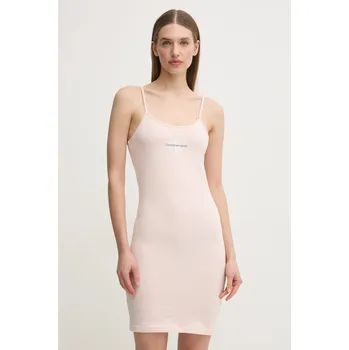 Dámské šaty Šaty Calvin Klein Jeans J20J223420 růžová 03X, vel. M