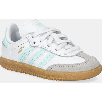 Pánská obuv Kožené sneakers boty adidas Originals SAMBA OG JP5489 tyrkysová 60X, EUR 26.5