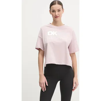 Bavlněné tričko Dkny růžová barva, DP5T1121 03X, vel. M