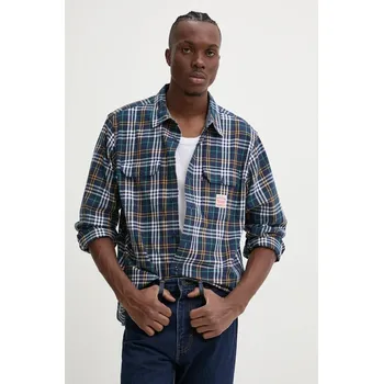 Pánská košile Bavlněná košile Levi's regular, s klasickým límcem, A5772 námořnická modř 59X, vel. XS