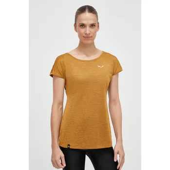 Sportovní triko Salewa Puez Melange Dry hnědá barva, 00-0000026538 00.0000026538 82X, vel. S