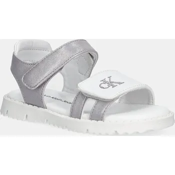 Dívčí sandály Dětské sandály Calvin Klein Jeans fialová barva, V1A2-82039 V1A2.82039.20.29 09X, EUR 26