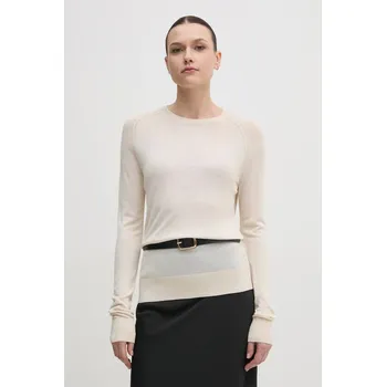 Pánský svetr Svetr z hedvábné směsi Calvin Klein K20K208199 béžová 08X, vel. XL