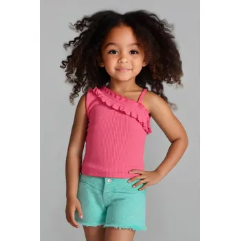 Dětské bavlněné šortky Mayoral tyrkysová barva, hladké, 3205 3205.6J.Mini.PPYA 66X, vel. 140