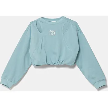 Chlapecká mikina Dětská bavlněná mikina Pinko KFFE002.C.FT002 modrá 50X, vel. 152
