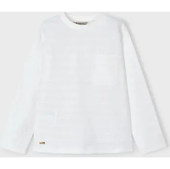 Chlapecké tričko Dětské bavlněné tričko s dlouhým rukávem Mayoral béžová barva, 3050 3050.5A.Mini.PPYA 01X, vel. 92