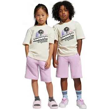 Dětská bavlněná souprava adidas Originals JC8533 fialová 40X, vel. 122