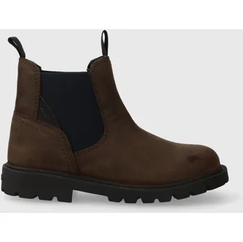 Chlapecká obuv Dětské semišové kotníkové boty Geox J16FAA.00045.28.35 hnědá 88X, EUR 34