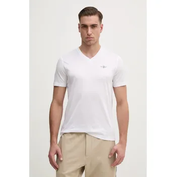 Pánské tričko Bavlněné tričko Aeronautica Militare bílá barva, s aplikací, TS2418J683 00X, vel. L