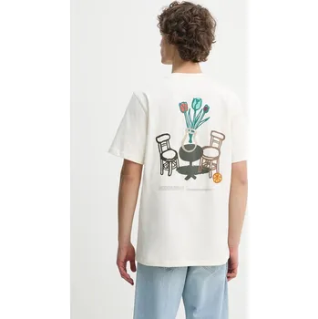 Pánské tričko Bavlněné tričko Les Deux LDM101221 béžová 01X, vel. S