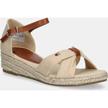 Dívčí sandály Dětské sandály Tommy Hilfiger béžová barva, T3A7-33801 T3A7.33801.33.34 80X, EUR 33