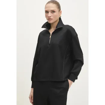 Dámská mikina Mikina Answear.LAB dámská, černá barva, hladká esw036.IKK 99X, vel. M