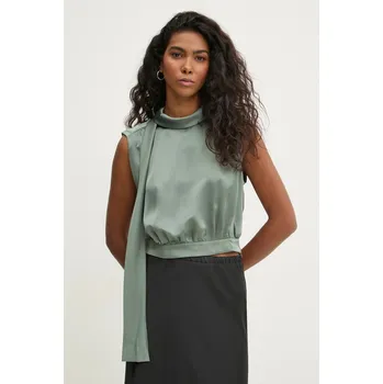 Dámská mikina Halenka HUGO dámská, zelená barva, hladká, 50530475 97X, vel. 40