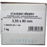 Stavební hřebíky 3,55x90mm, FE 1kg