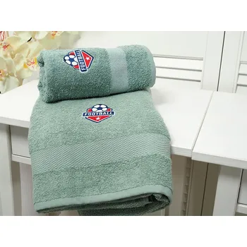 B.E.S. - Petrovice, s.r.o. Osuška froté Adria 70x140 s výšivkou - zelená Football