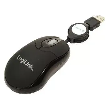 Myš LogiLink Mini myš USB s navíjecím kabelem