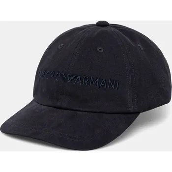 Kšiltovka Bavlněná baseballová čepice Emporio Armani tmavomodrá barva, s aplikací, EM001319 AF14032 EM001319.AF14032 59A, vel. ONE SIZE