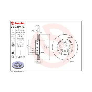 Brzdový kotouč BREMBO 09.A597.11 Brzdový kotouč Doprava Zdarma! Brembo UV-COATED Tři inovace v jednom UV ochrana lesklý kovový efekt a úcta k životnímu prostředí tři mimořádné funkce brzdových kotoučů Brembo UV-COATED Hlavní výhody technologie