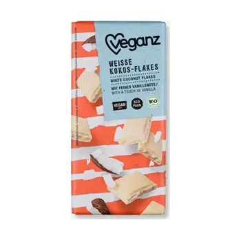 Čokoláda Bílá čokoláda s kokosovými lupínky BIO 80 g