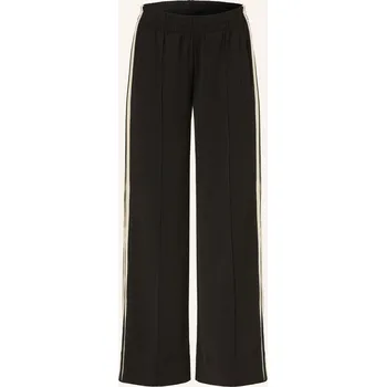 Dámské kalhoty Marc Aurel Dámské Marlene Kalhoty S Galonovými Pruhy, černá /...