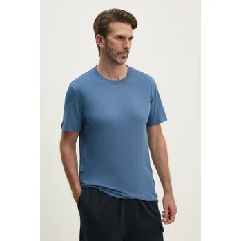 Pánské tričko Bavlněné tričko Calvin Klein Jeans modrá barva, J30J326159 55X, vel. S