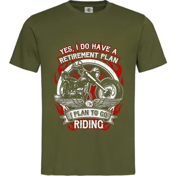 Pánská móda Tričko Retirement plan Druh: Pánské, Barva: Khaki, Velikost: M