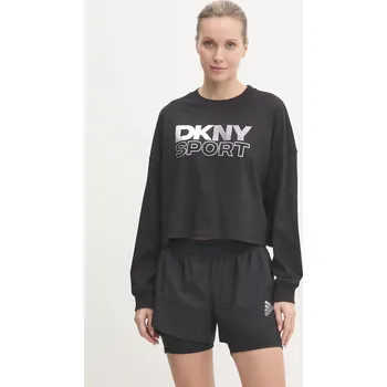 Pánské tričko Bavlněné tričko s dlouhým rukávem Dkny DP5T1117 černá 99X, vel. L