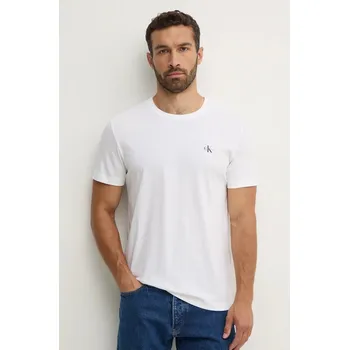 Pánské tričko Bavlněné tričko Calvin Klein Jeans 2-pack J30J320199 bílá 00A, vel. XL
